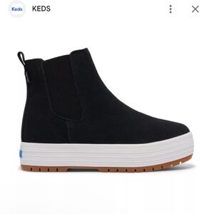 New Keds The Platform Chelsea Lug Boot in Black